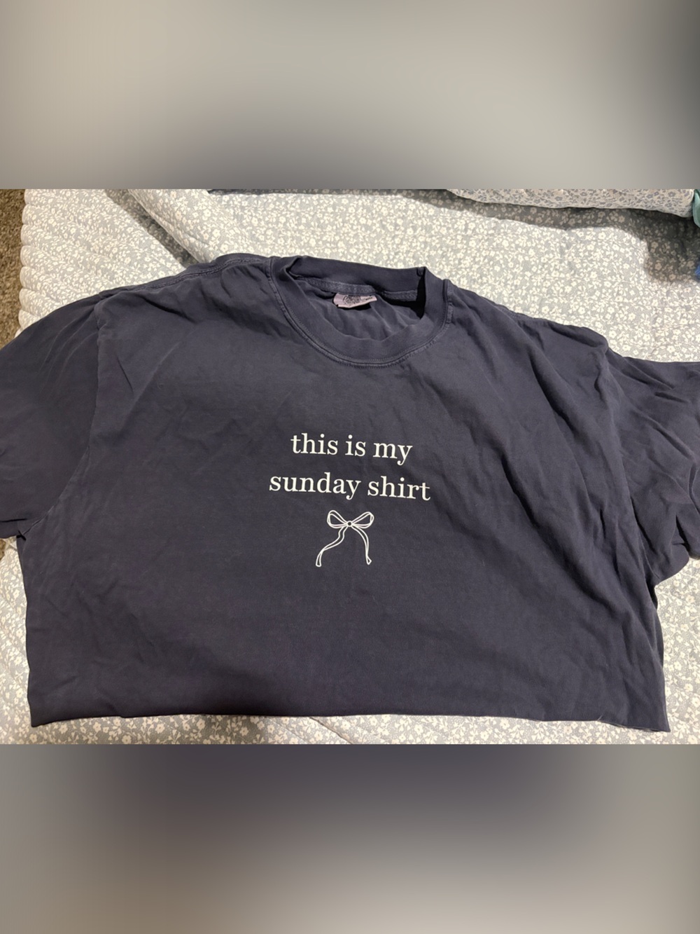 This Is My Sunday Shirt - Women’s Navy Graphic Tee